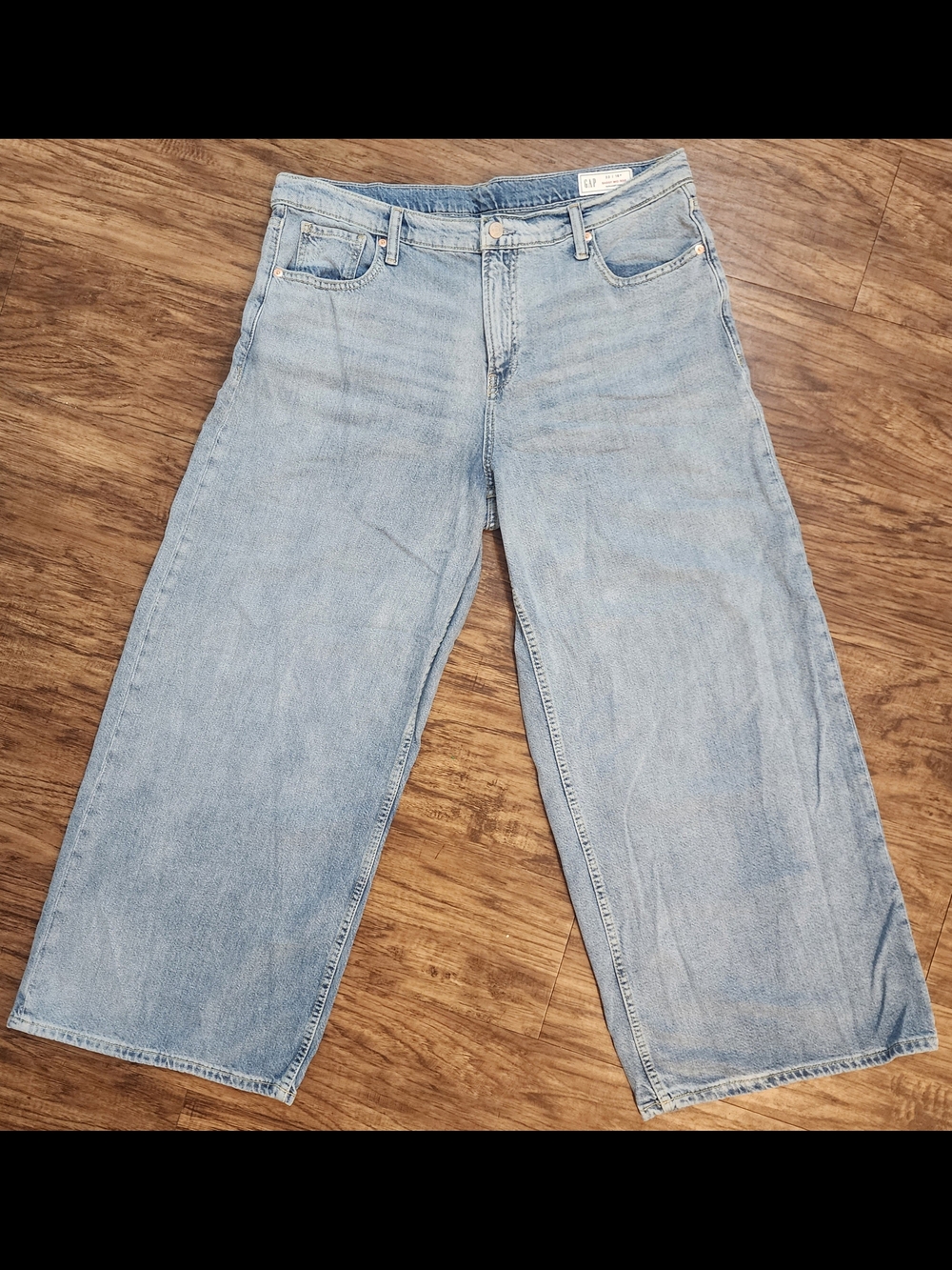 GAP Light Blue Baggy Mid-Rise Ultrasoft Denim Jeans - Picture 7 of 12
